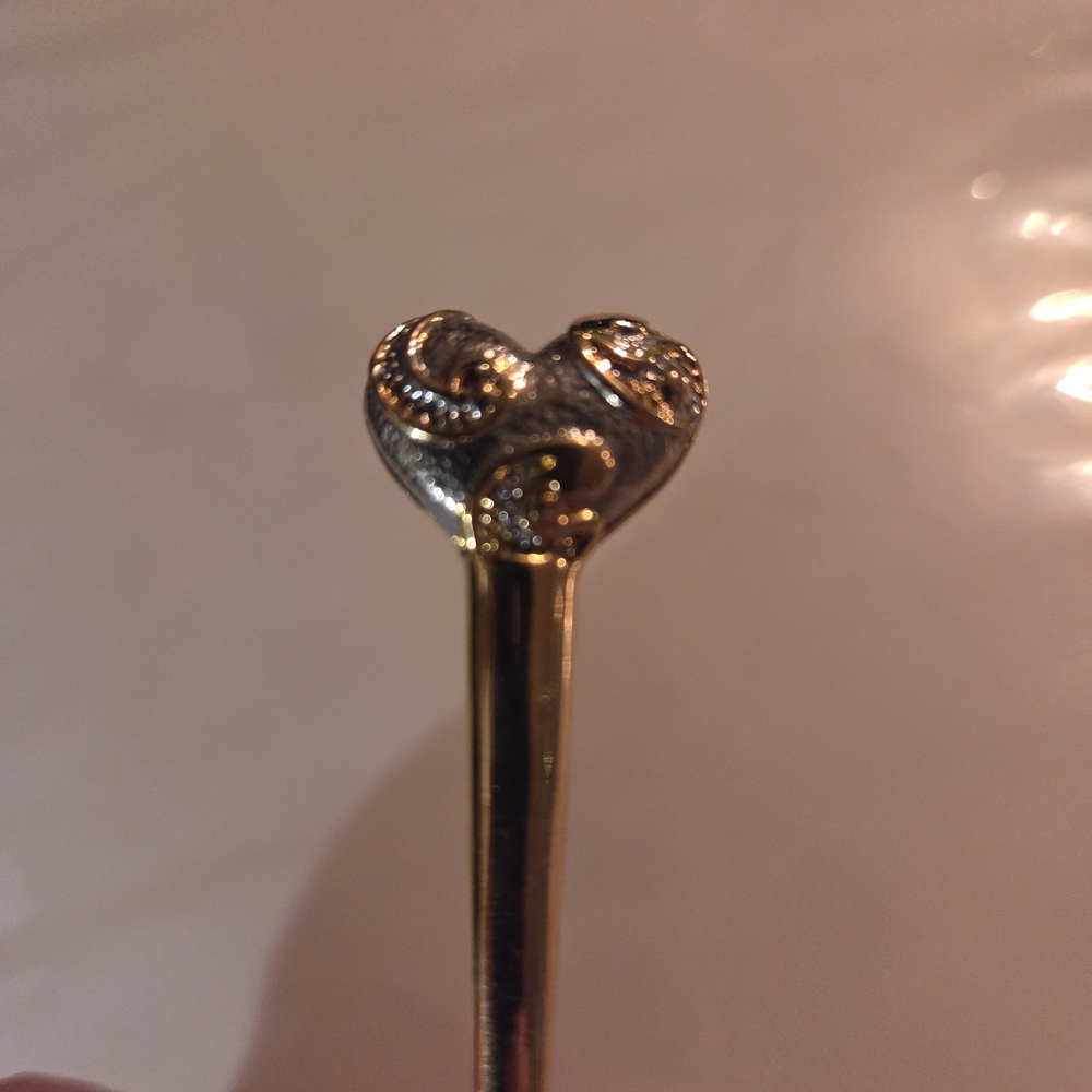 Gold and Silver Heart Shaped Pin